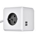 Przedłużacz allocacoc PowerCube Extended USB 2402GY/FREUPC (1,5m; kolor szary) - 1697910