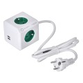 Przedłużacz allocacoc PowerCube Extended USB 2402GN/FREUPC (1,5m; kolor zielony) - 1697912