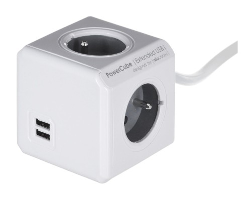 Przedłużacz allocacoc PowerCube Extended USB 2404/FREUPC (3m; kolor szary) - 840874