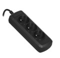Przedłużacz Activejet (3 x UTE; 10 A; 1,5m; kolor czarny) - 752370