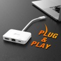 Stacja dokująca j5create USB-C to 4K HDMI Ethernet Adapter 1x4K HDMI/1xUSB-C/1xRJ45 Gigabit; kolor biały JCA351-N - 1775612