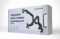 GEMBIRD BIURKOWE REGULOWANE RAMIĘ/UCHWYT NA 2 MONITORY 17-32, 100X100MM, DO 8 KG - 1463393