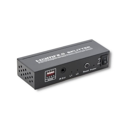 Rozdzielacz aktywny Qoltec Splitter HDMI v. 2.0 | 1x2 | EDID+IR - 1170751