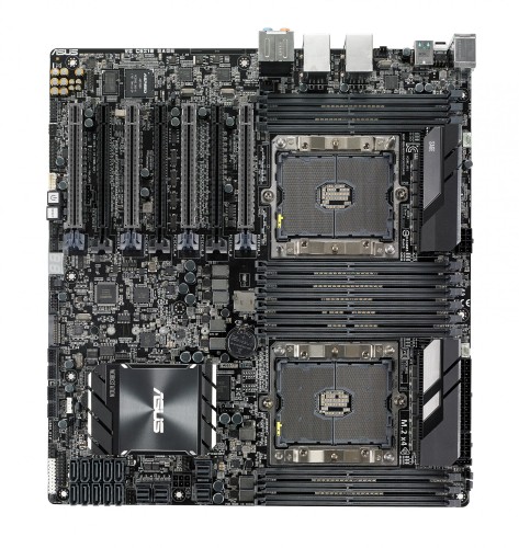 ASUS WS C621E SAGE, Intel  C621,  2x Intel Socket P(LGA 3647), 12x DDR4 2933 RDIMM/LRDIMM, 7 x PCIe 3.0, 10 x SATA III, 4xU.2, 1x M.2 Socket 3, 2x1Gb Intel I210-AT, 2xUSB 3.1 Gen 2, 8xUSB 3.1 Gen 1, 4 - 1204711