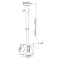 Uchwyt do telewizora sufitowy Maclean MC-580 23-42" 50kg czarny max VESA 200x200 - 1336510