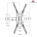 Uchwyt do telewizora Maclean MC-758 13-55" 30kg czarny max VESA 400x400 - 1131656