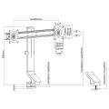 Uchwyt na dwa monitory Maclean MC-854 17"-27" 14kg VESA 75x75 100x100 - 1171115