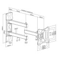 Uchwyt do telewizora lub monitora Maclean MC-719 13-27" 15kg czarny max VESA 100x100 - 1131351