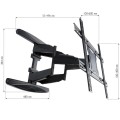 Uchwyt ścienny Techly 40"-80", 50kg obrotowy - 1464400