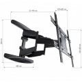 Uchwyt ścienny Techly 40"-80", 50kg obrotowy - 1131368