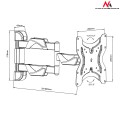 Uchwyt do telewizora Maclean MC-742 13-42" 25kg czarny max VESA 200x200 - 1131242