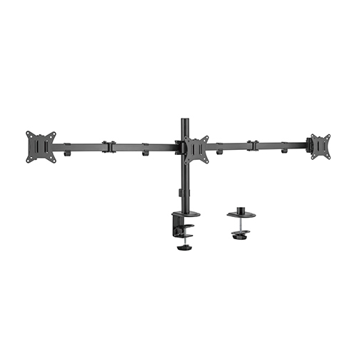 GEMBIRD BIURKOWE REGULOWANE RAMIĘ/UCHWYT NA 3 MONITORY 17-27, 100X100MM, DO 7KG - 1464570