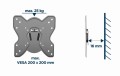 GEMBIRD UCHWYT ŚCIENNY LCD 23"-42" VESA MAX 200 X 200MM, DO 25KG - 1752147