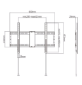 GEMBIRD UCHWYT ŚCIENNY LCD 37-80 VESA MAX 600 X 400MM, DO 70KG - 1464550
