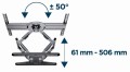 GEMBIRD UCHWYT ŚCIENNY REGULOWANY LCD 40"-80" VESA MAX 600 X 400MM, DO 50KG - 1633211