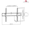 Uchwyt do telewizora Maclean MC-668 37-70" 40kg czarny max VESA 600x400 - 1131433