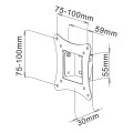 Uchwyt ścienny LCD/LED Techly 13"-30", 15kg czarny, uchylny - 1455748