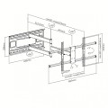 Uchwyt ścienny Techly 43"-80", 50kg obrotowy - 1423099