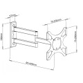 Uchwyt ścienny Techly 19"-37", 25kg obrotowy - 1484631