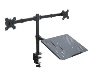 ART UCHWYT BIURKOWY DO 2 MONITORÓW LED/LCD 13-27inch + notebooka L-25