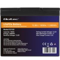 Akumulator LiFePO4 Qoltec Litowo-Żelazowo-Fosforanowy | 12.8V | 100Ah | 1280Wh | BMS - 1670952
