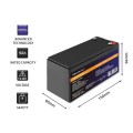 Akumulator LiFePO4 Qoltec Litowo-Żelazowo-Fosforanowy | 12.8V | 9Ah | 115.2Wh | BMS - 1670920