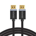 Kabel DisplayPort v1.4 Savio CL-176 (M/M), 8K, 3m, miedź, bawełniany oplot, czarny - 1734444