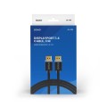 Kabel DisplayPort v1.4 Savio CL-176 (M/M), 8K, 3m, miedź, bawełniany oplot, czarny - 1734447
