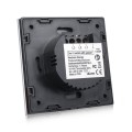 Włącznik dotykowy światła Maclean MCE703B podwójny, szklany, czarny z kwadratowym przyciskiem wymiary 86x86mm, z podświetleniem przycisku - 1062992