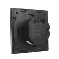 Włącznik światła dotykowy Maclean MCE712W podwójny, schodowy, krzyżowy szklany, biały z kwadratowym podśw. przycisku, 86x86mm - 1062965