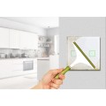 Włącznik światła dotykowy Maclean MCE717W podwójny, SMART, Tuya APP, szklany, biały z kwadratowym podśw. przycisku, 86x86mm - 1062956