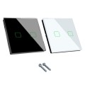Włącznik światła dotykowy Maclean MCE717W podwójny, SMART, Tuya APP, szklany, biały z kwadratowym podśw. przycisku, 86x86mm - 1062955