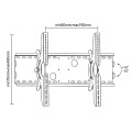 Uchwyt do telewizora Maclean MC-521 B 37-75" 75kg czarny max VESA 400x600 - 942770