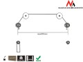 Uchwyt do telewizora Maclean MC-557 32-70" 50kg czarny max VESA 800x800 - 1131441
