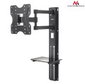 Uchwyt do telewizora Maclean MC-771 23-42" 30kg czarny max VESA 200x200 z półką na DVD - 1336549