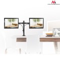 Uchwyt biurkowy na 2 monitory Maclean MC-754 13-32" 8kg czarny VESA 75x75 oraz 100x100 - 1131661