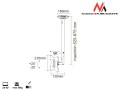 Uchwyt do telewizora sufitowy Maclean MC-504A S srebrny 50~85cm 30kg max VESA 200x200 - 1131275