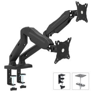 Uchwyt na 2 monitory Maclean MC-861 13"-27" 8kg x2 (16kg) czarny