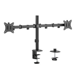 Uchwyt biurkowy na 2 monitory Maclean MC-754N VESA 75x75 oraz 100x100, 17-32", 2x 9kg