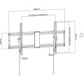 Uchwyt ścienny Techly 43"-90", 70kg slim - 1311644