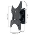 Uchwyt ścienny Techly 13"-37", 25kg obrotowy - 1311662