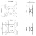 Uchwyt ścienny Techly 13"-37", 25kg obrotowy - 1131382