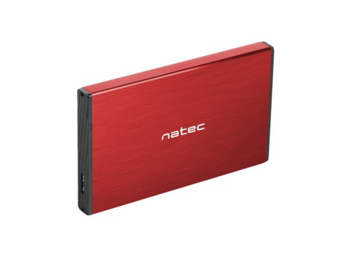 Obudowa na dysk HDD/SSD Natec RHINO Go USB 3.0 2.5" SATA czerwona - 1017254