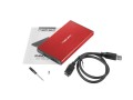 Obudowa na dysk HDD/SSD Natec RHINO Go USB 3.0 2.5" SATA czerwona - 1017258