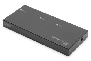 Splitter DVI DIGITUS 2-portowy, 1920x1200p WUXGA, z audio (MiniJack)