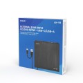 Nagrywarka DVD-RW SAVIO AK-59 zewnętrzna slim USB-C/USB-A - 1340550