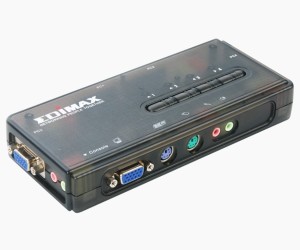 Switch KVM Edimax EK-PAK4 4xPS2 z kablami, audio i mic