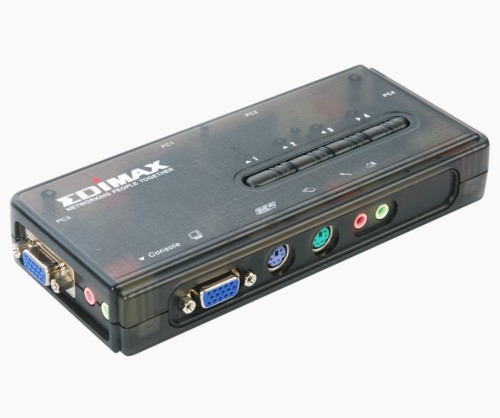 Switch KVM Edimax EK-PAK4 4xPS2 z kablami, audio i mic - 1048682