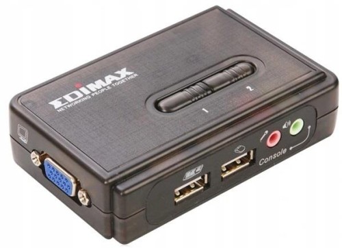 Switch KVM Edimax EK-UAK2 2xUSB z kablami, audio i mic - 750713