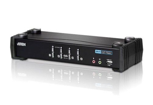 Przełącznik KVM ATEN DVI/USB/Audio CS1764A (CS1764A-AT-G) 4-port. - 1048718